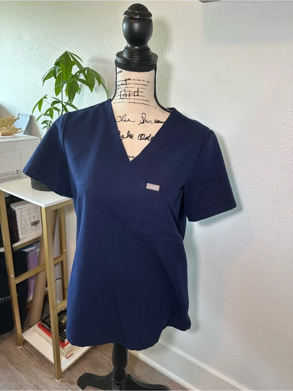 FIGS Navy Scrub Set | Catarina Top XXS + Yola Skinny Pants XS Petite